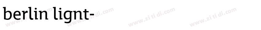 berlin lignt字体转换